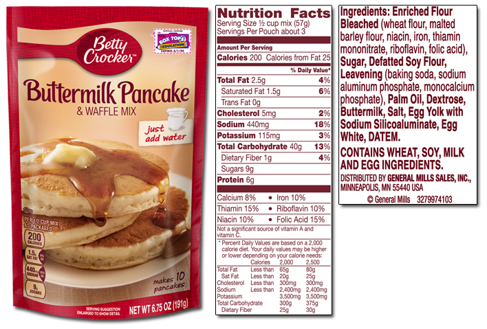 Betty Crocker Pancake Mix Pouch