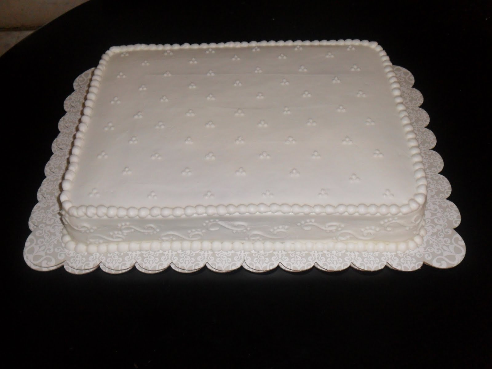 Plain White Sheet Cake