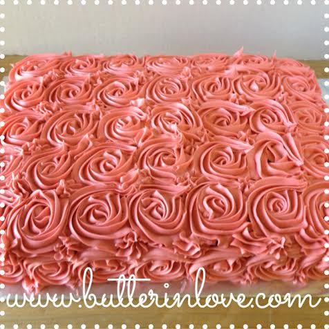 Rosette Sheet Cake Rosette Sheet Cake