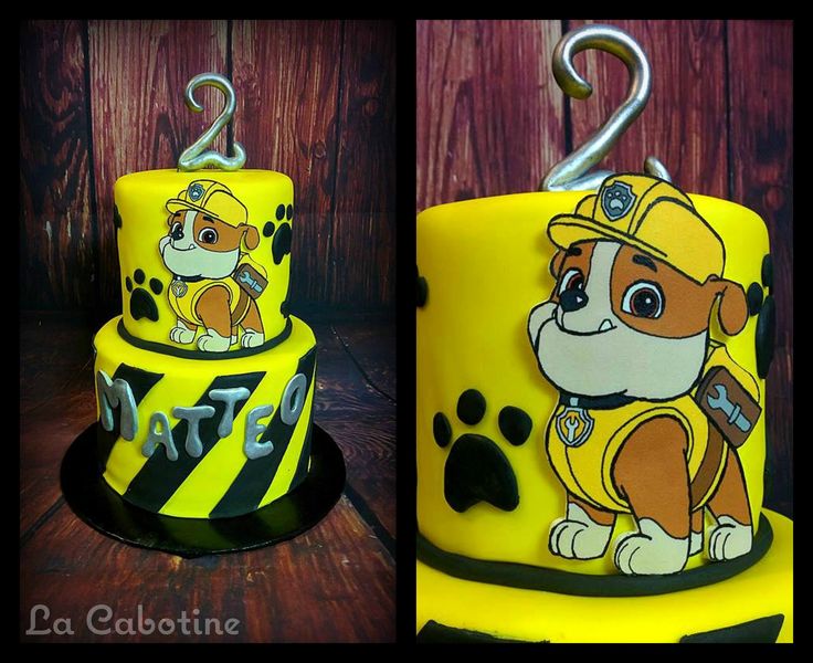 Rubble PAW Patrol Birthday Cake Rubble PAW Patrol Birthday Cake