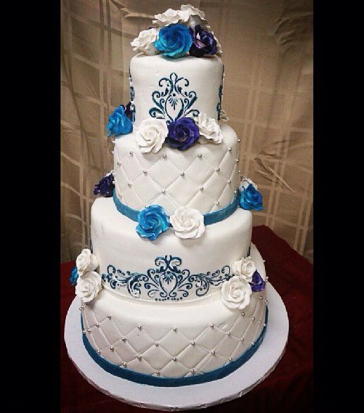 4 Tier Wedding Cakes Royal Blue 4 Tier Wedding Cakes Royal Blue