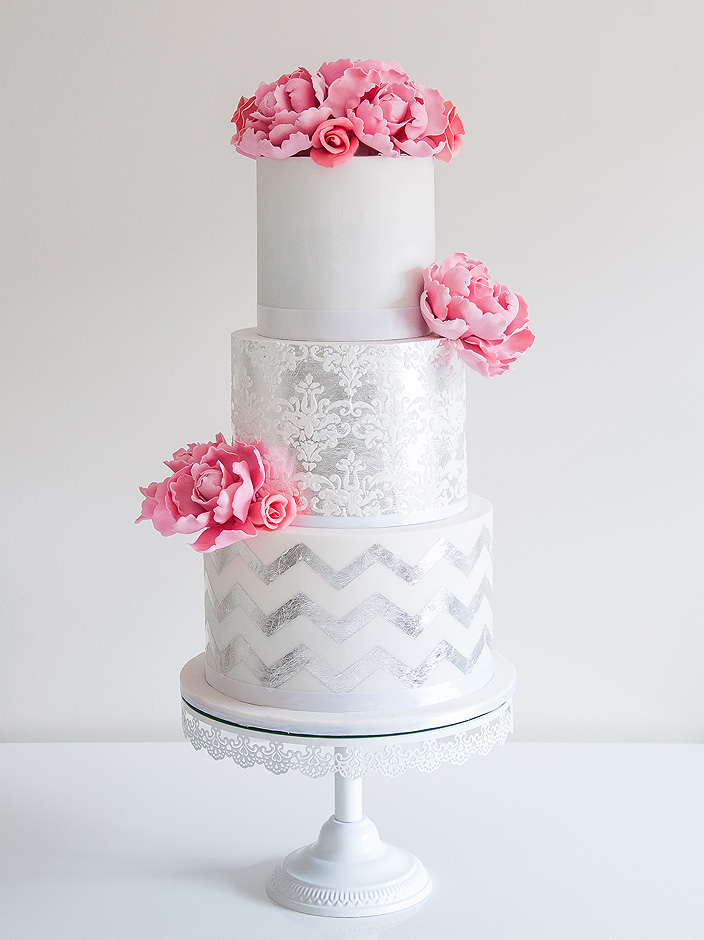 Chevron Wedding Cake Chevron Wedding Cake