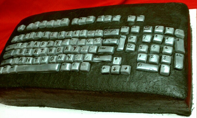 Computer Keyboard Birthday Cake Computer Keyboard Birthday Cake