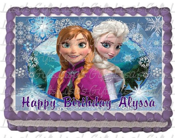 Frozen Edible Cake Topper Frozen Edible Cake Topper