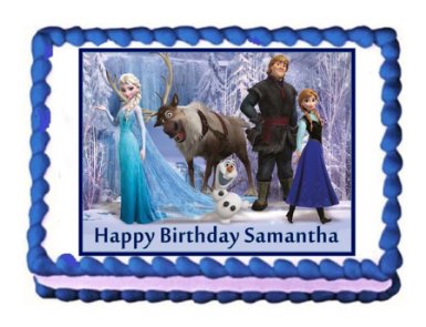Frozen Edible Cake Topper Frozen Edible Cake Topper
