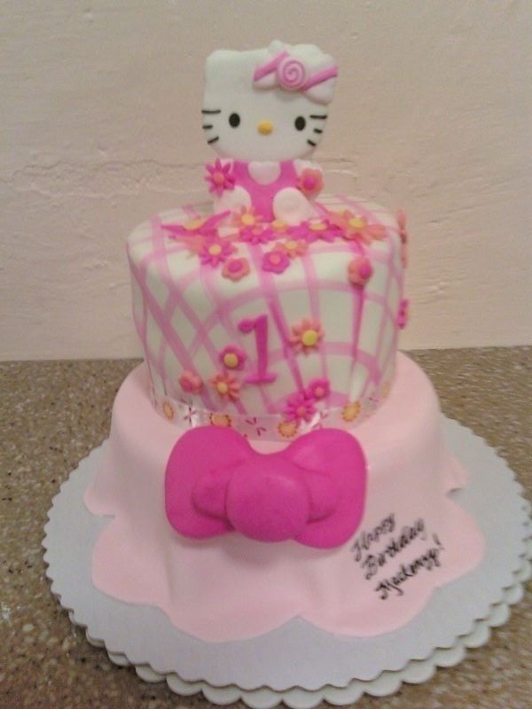 9 Hello Kitty For Fondant Cakes For Girls 1st Birthday Photo Hello