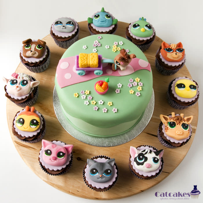 Littlest Pet Shop Cake and Cupcakes