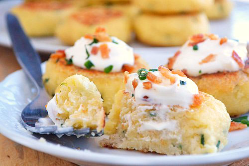 Loaded Mashed Potato Cakes