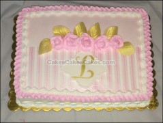 Pink and Gold Sheet Cake Pink and Gold Sheet Cake
