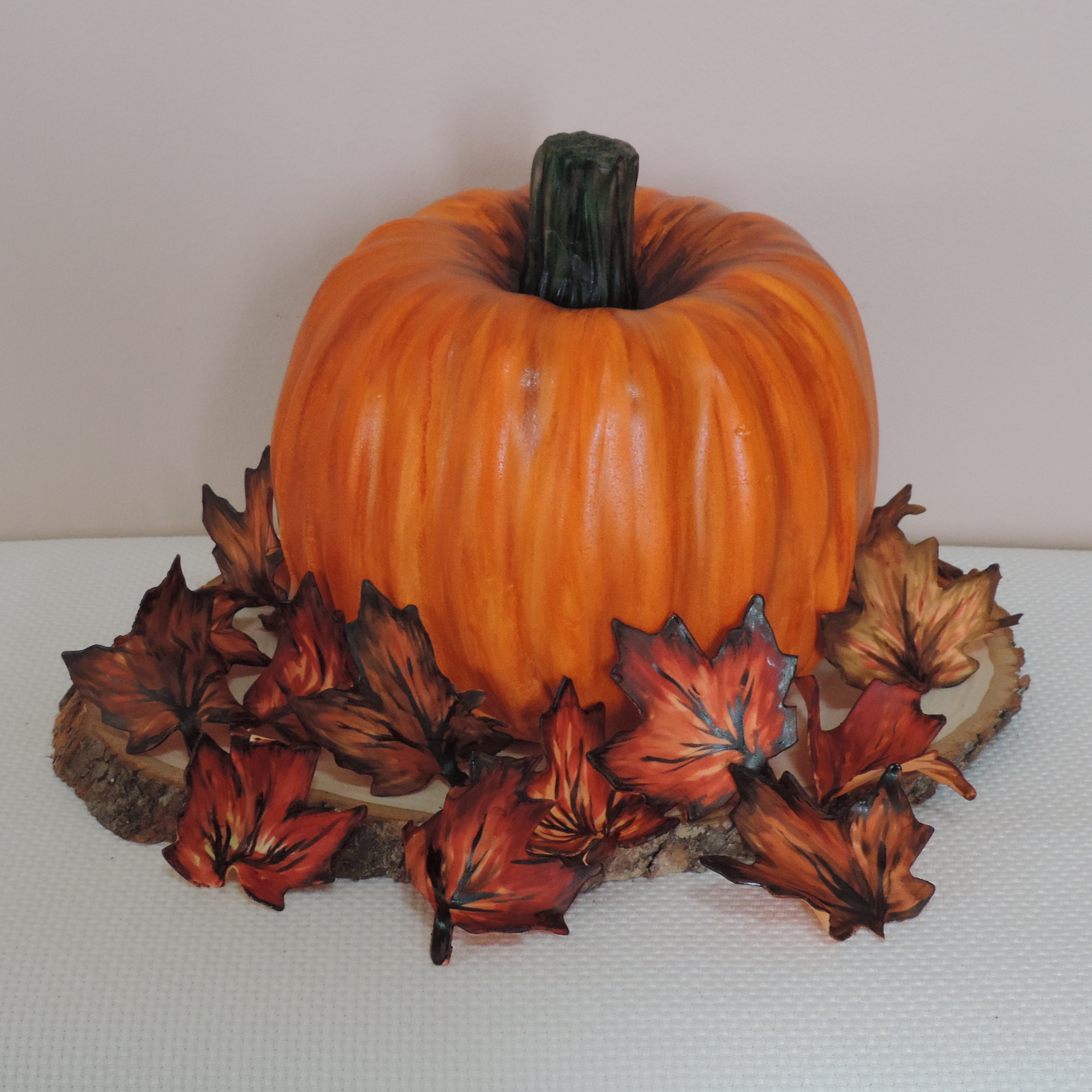 Pumpkin Fondant Covered Cake Pumpkin Fondant Covered Cake