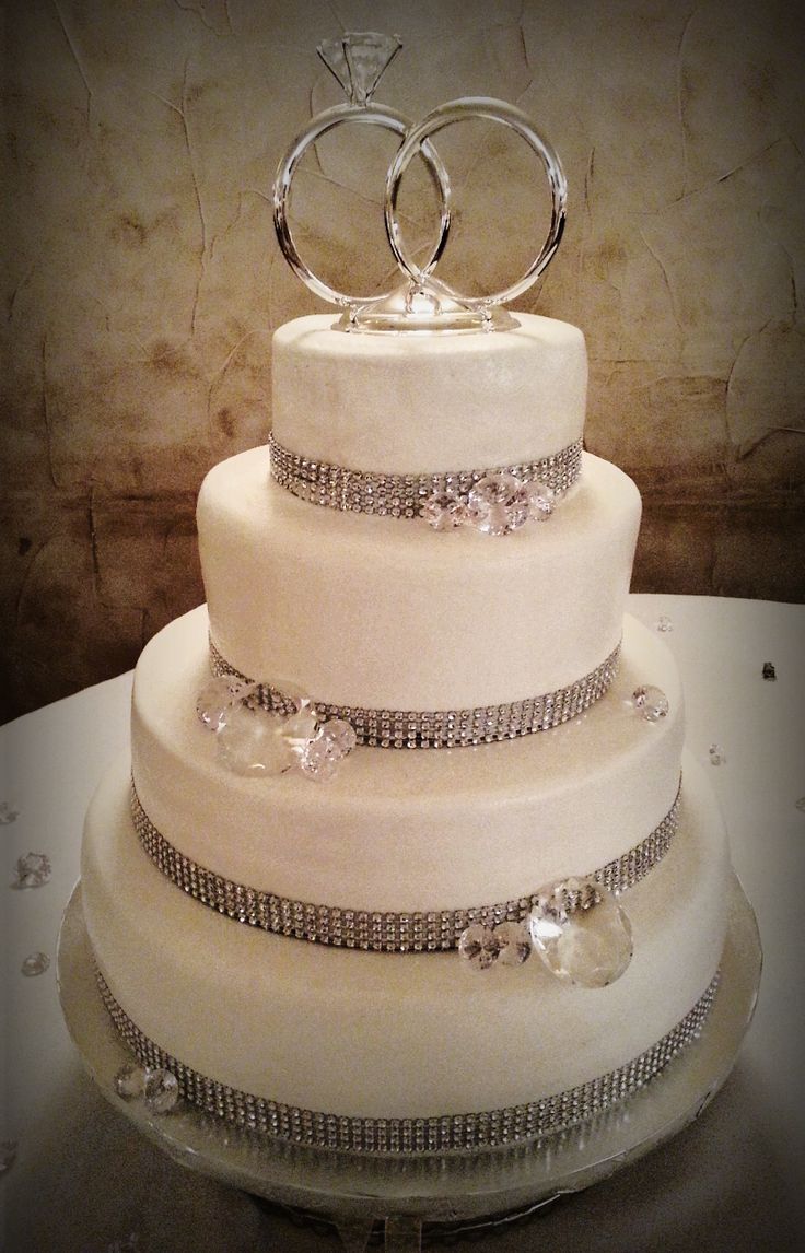 11 Four Tier Wedding Cakes Bling Photo 4 Tier Wedding Cake Bling