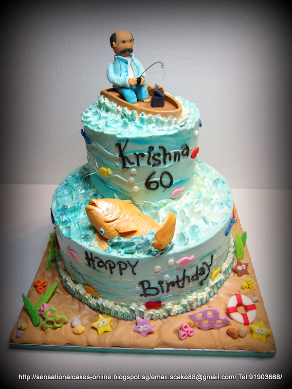 Fishing Theme Birthday Cake Fishing Theme Birthday Cake