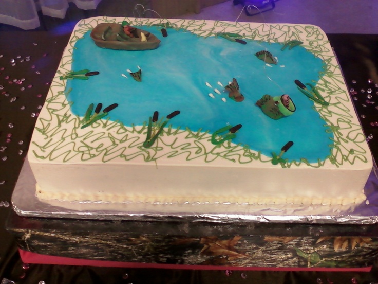 Hunting Fishing Themed Sheet Cake Hunting Fishing Themed Sheet Cake