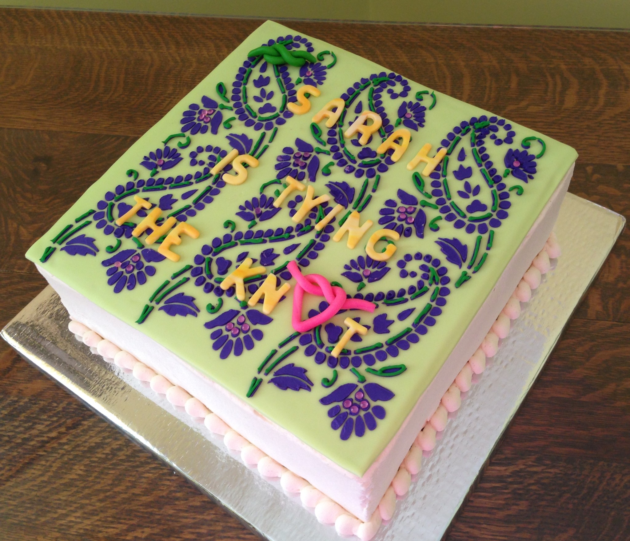 8 Green Bridal Shower Cakes Photo Purple And Green Bridal Shower