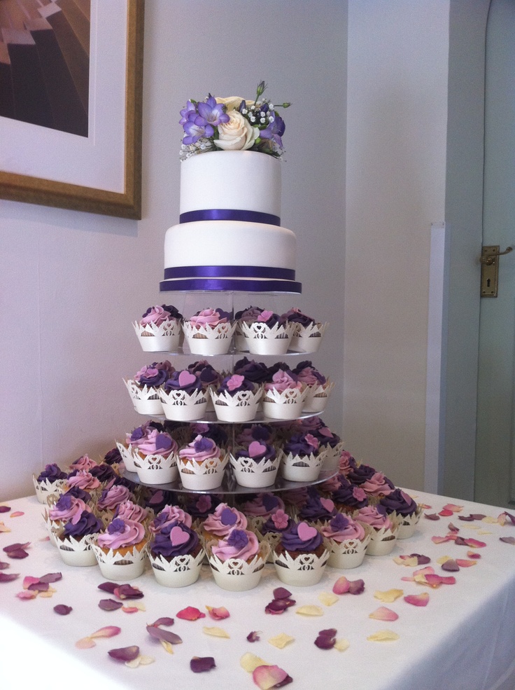 10 Top 2 Tier Wedding Cake With Cupcakes Photo Two Tier Cake With