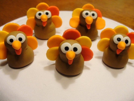 Cute Turkey Cupcake Toppers Cute Turkey Cupcake Toppers