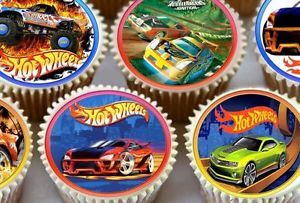 Hot Wheels Cupcake Toppers.