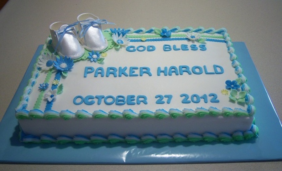 Boy Baptism Sheet Cake Boy Baptism Sheet Cake