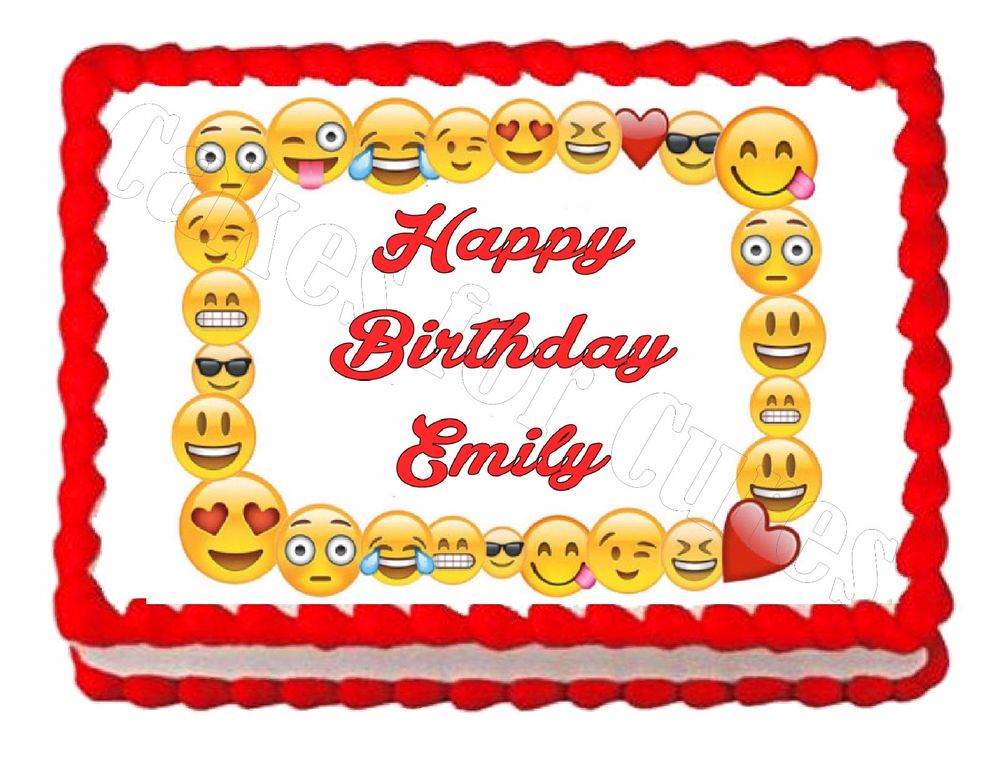 Emoji Birthday Sheet Cakes Emoji Birthday Sheet Cakes