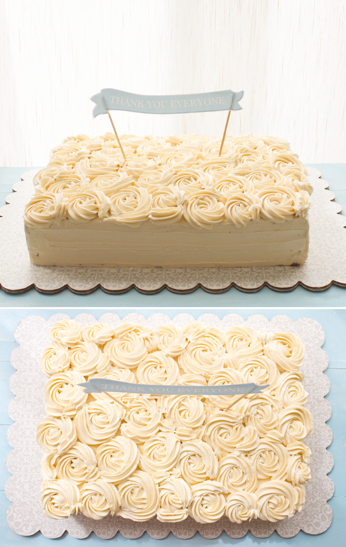 Rosette Buttercream Sheet Cake Rosette Buttercream Sheet Cake