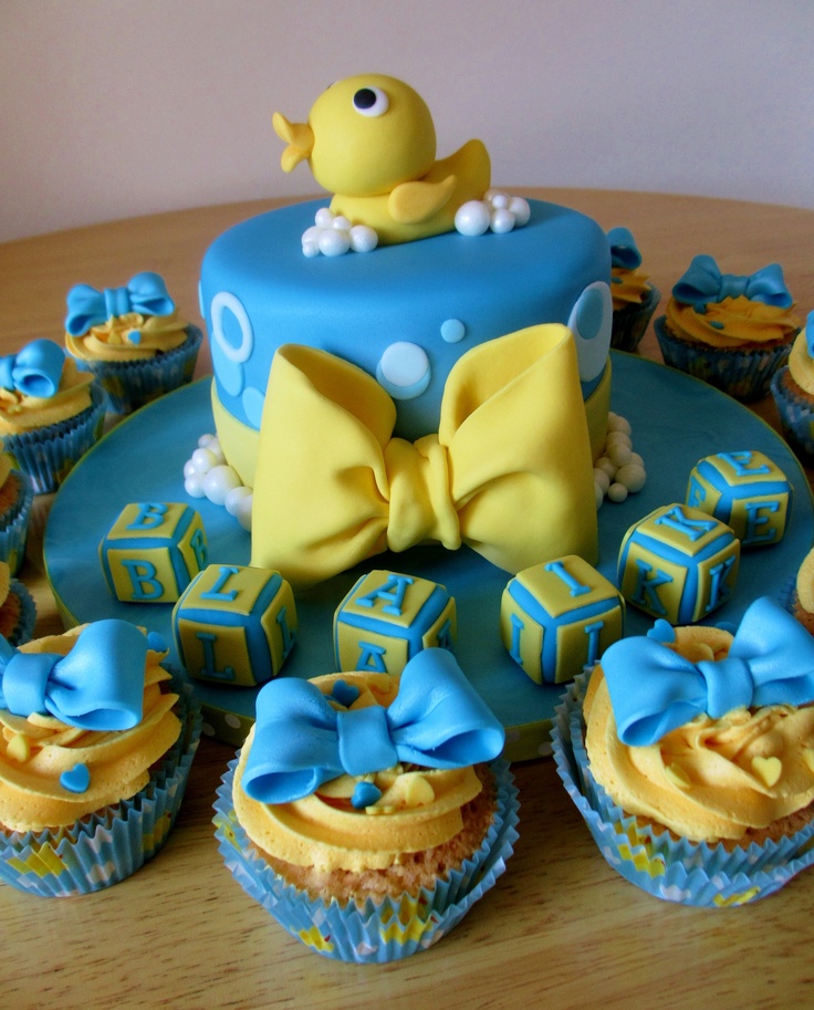 13 Yellow Duck Baby Shower Cakes And Cupcakes Photo Rubber Ducky