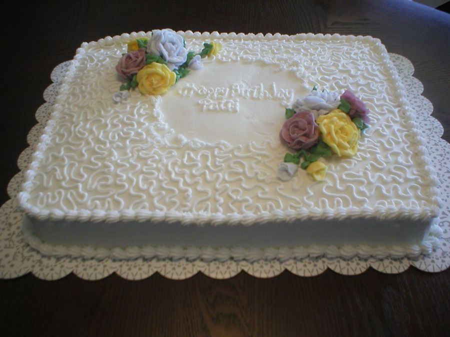 Sheet Cakes with Roses Sheet Cakes with Roses