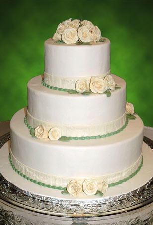 10 Rose Wedding Cakes Classy Photo White Wedding Cake Elegant