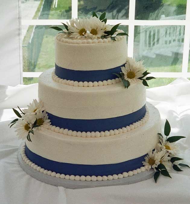 11 Wedding Cakes Decorated With Ribbon Photo Wedding Cake