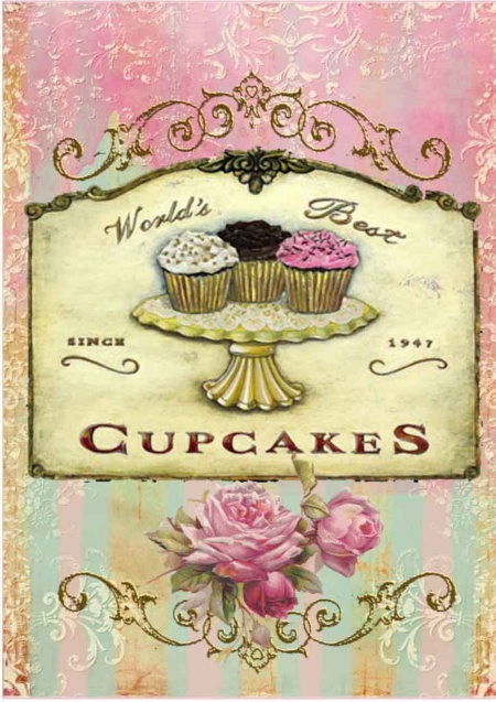 Vintage Cupcake Kitchen Decor Vintage Cupcake Kitchen Decor