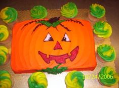 6 Photos of Sheet Cakes Decorated Like A Pumpkin 6 Photos of Sheet Cakes Decorated Like A Pumpkin