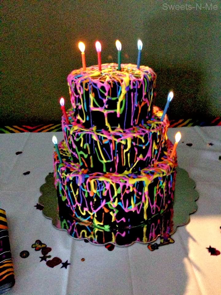 Neon Birthday Cake Ideas Neon Birthday Cake Ideas