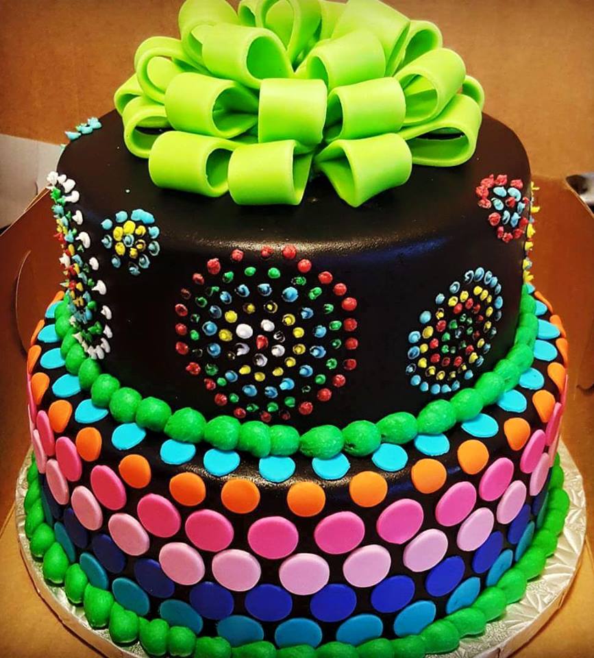 Neon Birthday Cake Neon Birthday Cake