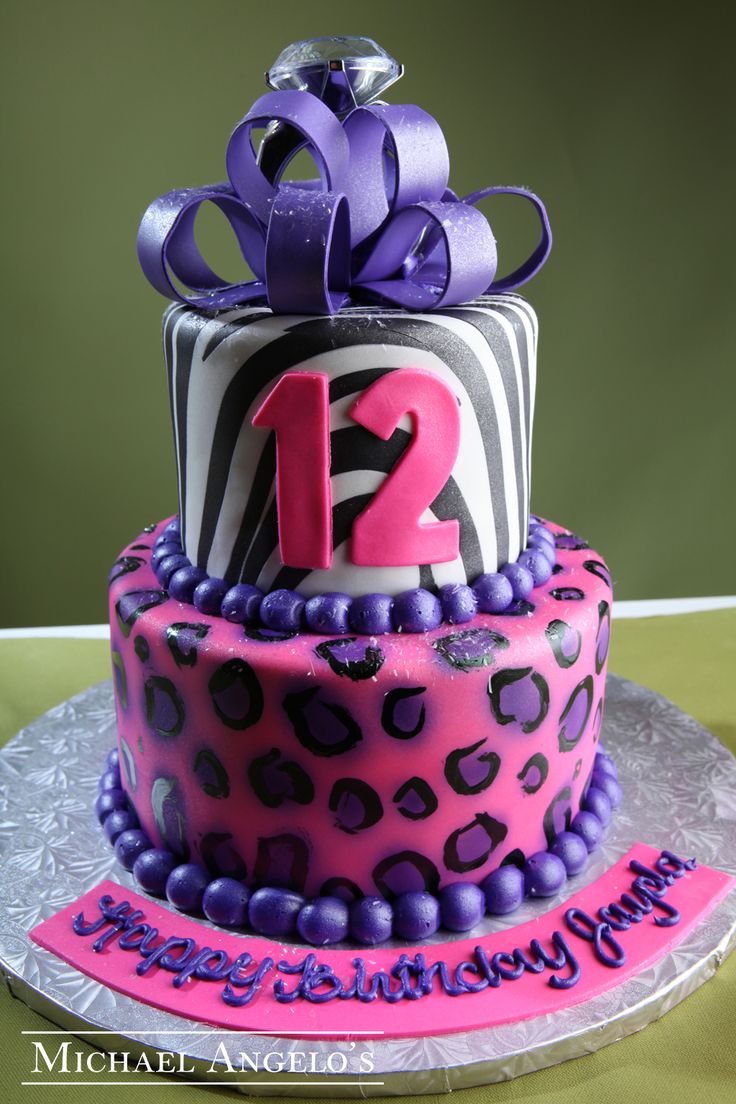 Pink and Purple Cheetah Cake Pink and Purple Cheetah Cake
