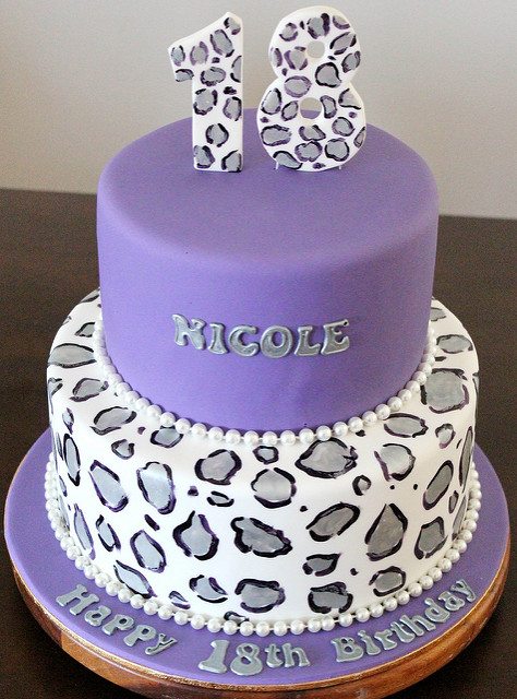 Purple Leopard Print Cake Purple Leopard Print Cake