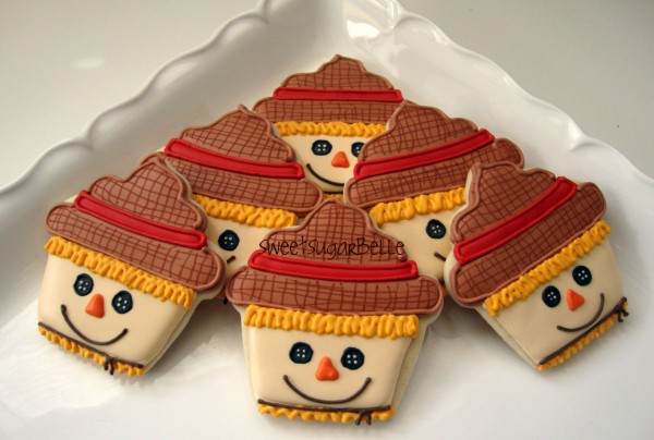 Scarecrow Cupcake Cookies Scarecrow Cupcake Cookies