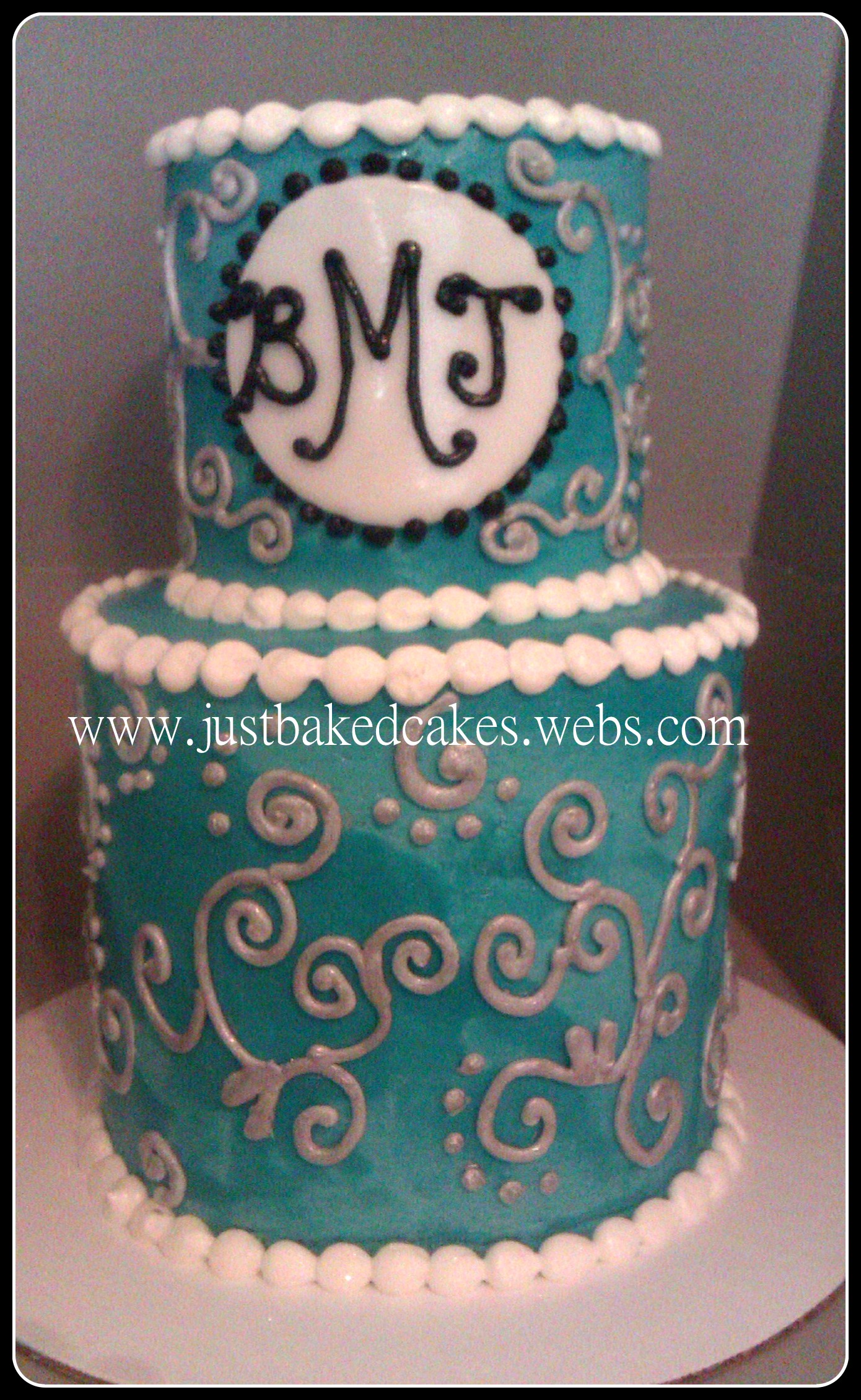 Silver Bridal Shower Cake Silver Bridal Shower Cake
