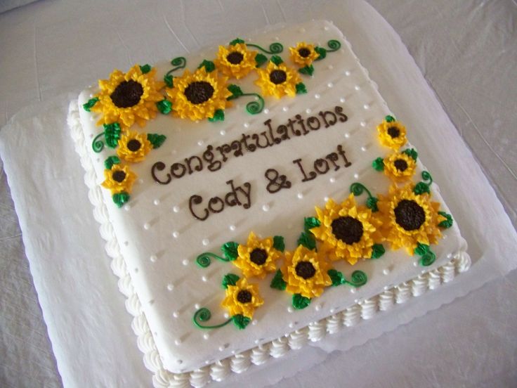 Sunflower Bridal Shower Cake Sunflower Bridal Shower Cake