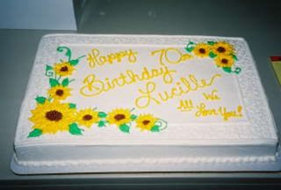Sunflower Sheet Cake Sunflower Sheet Cake
