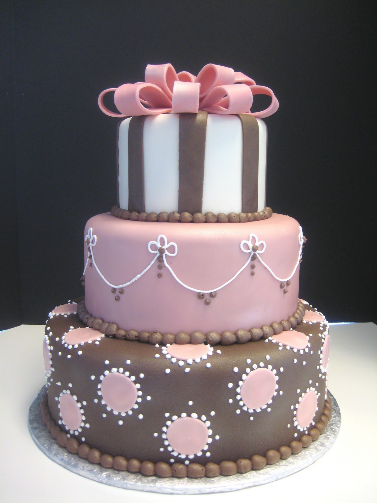 Wedding Cakes with Scroll Pattern Wedding Cakes with Scroll Pattern