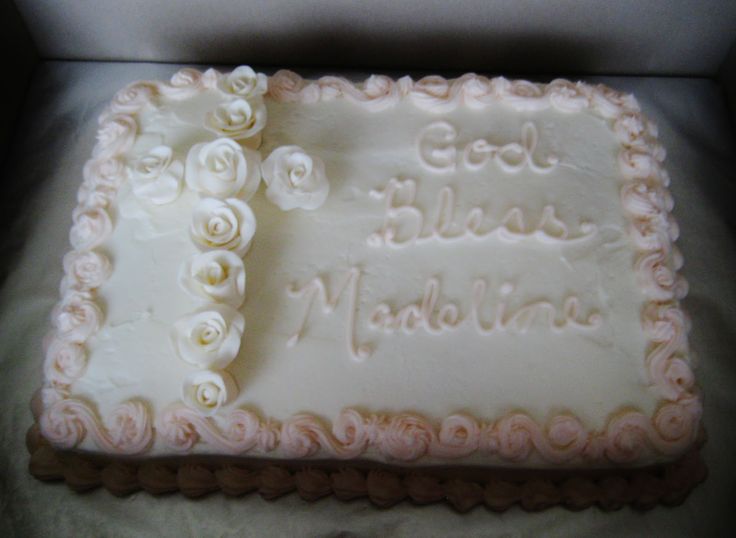 Baptism Sheet Cakes Ideas for Girls Baptism Sheet Cakes Ideas for Girls