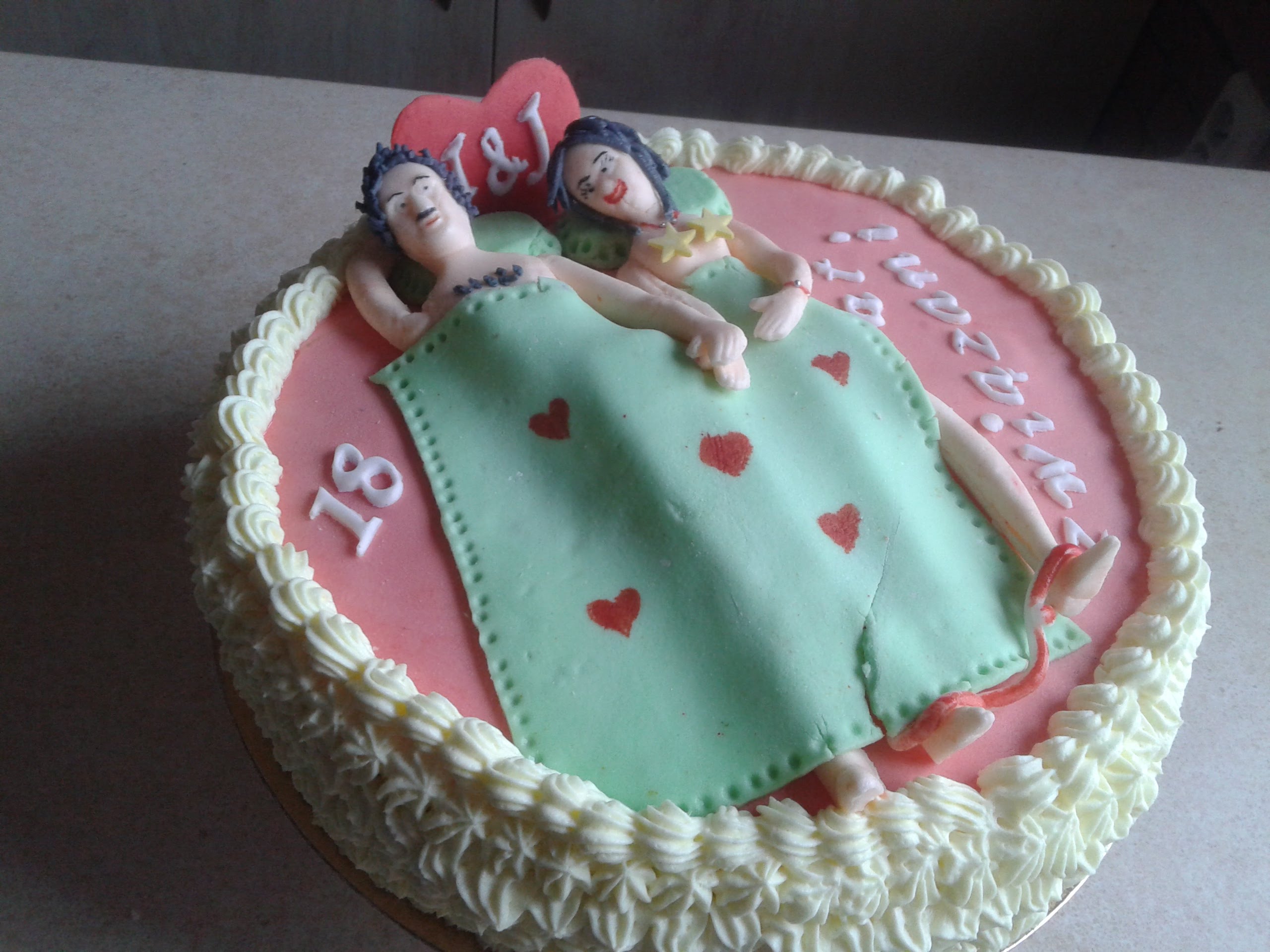 Funny Wedding Anniversary Cake.