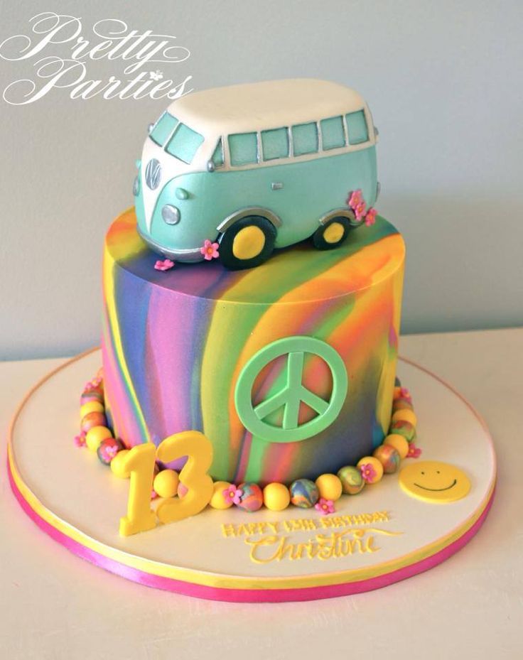 Hippie Birthday Cake Hippie Birthday Cake