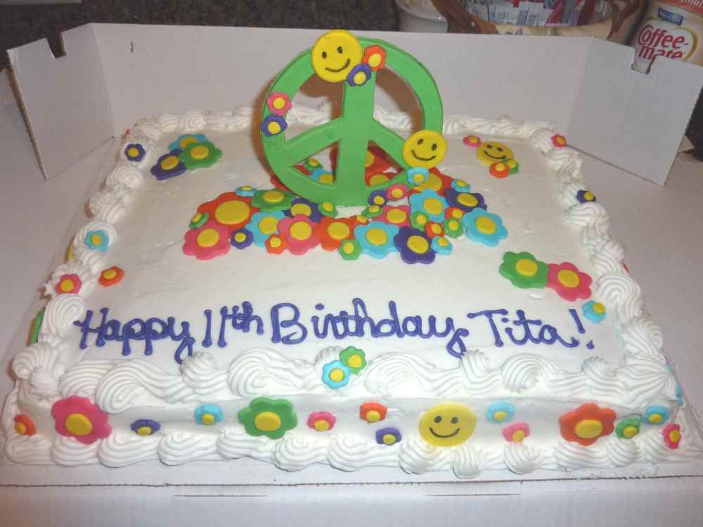 Peace Theme Birthday Cake Peace Theme Birthday Cake