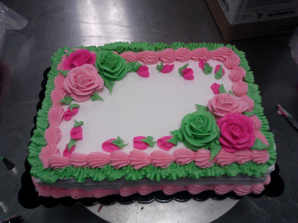 Pink and Green Cake Sheet Pink and Green Cake Sheet