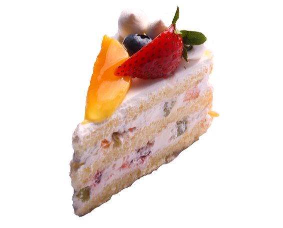 Slice of Cake with Fresh Fruit Slice of Cake with Fresh Fruit