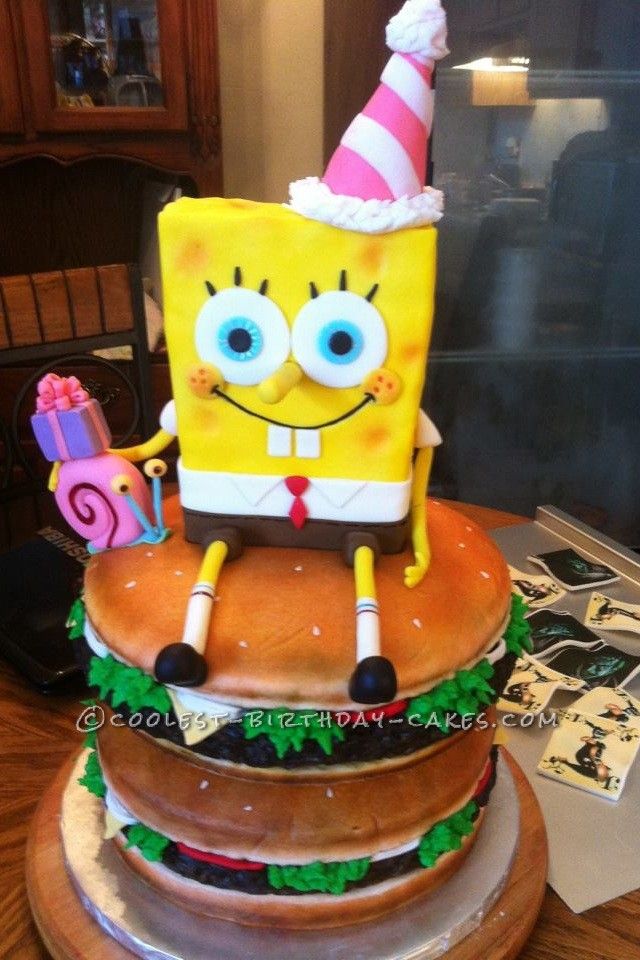 7 3d Birthday Cakes Spongebob Photo Spongebob Squarepants Birthday