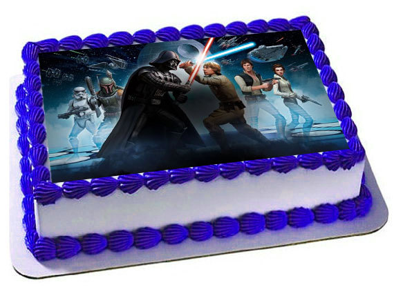 8 Star Edible Cupcakes Toppers Photo Star Wars Cupcake Toppers
