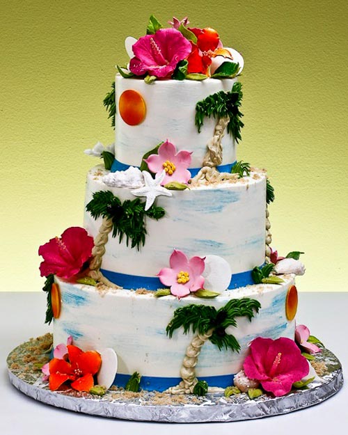 Tropical Themed Wedding Cake Tropical Themed Wedding Cake