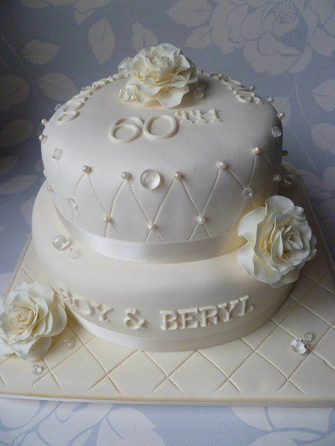 60th Diamond Anniversary Wedding Cake 60th Diamond Anniversary Wedding Cake