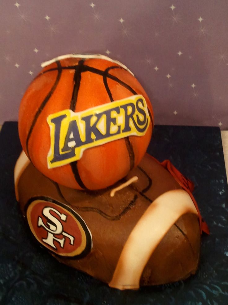 Basketball and Football Cake Basketball and Football Cake